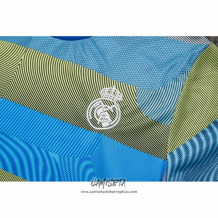 Chandal del Real Madrid 2025-2026 Manga Corta Azul Verde - Pantalon Corto